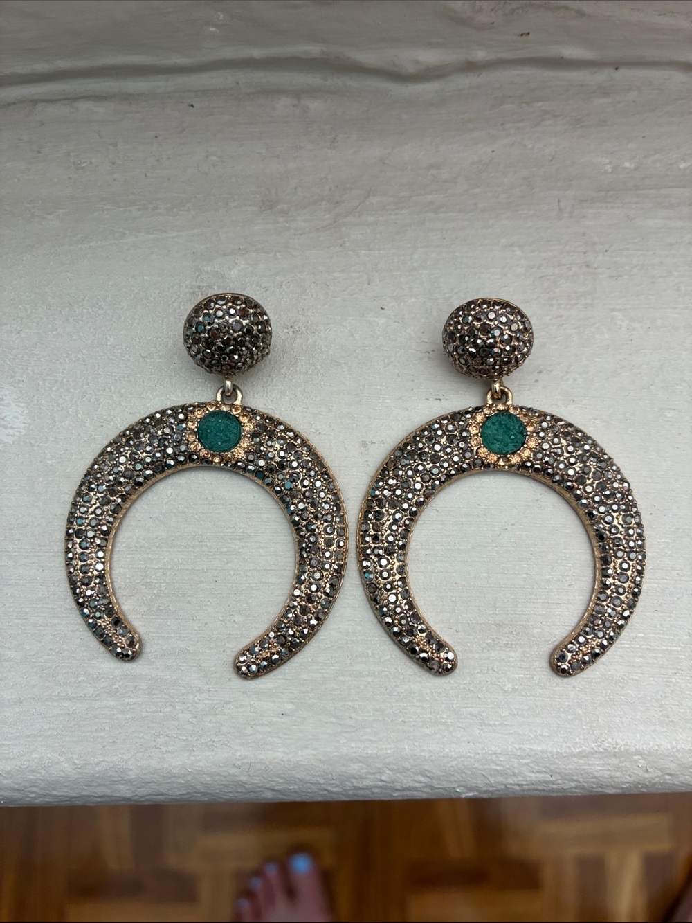 Baublebar Crystal Crescent Drop Earrings